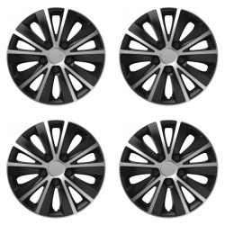 Puklice pre Škoda 15 RAPIDE silver and black