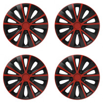Puklice pre Škoda 15 RAPIDE red and black