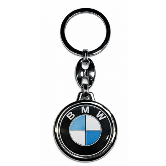 Kľúčenka živicová BMW okrúhla čierna