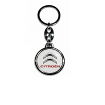 Kľúčenka živicová Citroën biela okrúhla