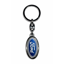 Kľúčenka živicová Ford biela elipsa