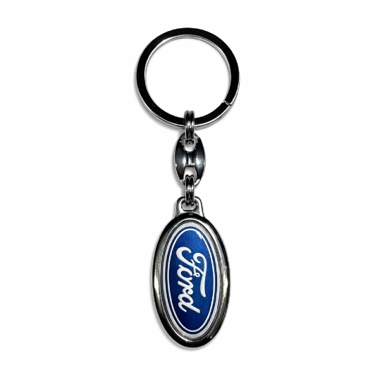 Kľúčenka živicová Ford biela elipsa