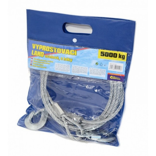 Lano vyslobodzovacie 5000kg s karabínami