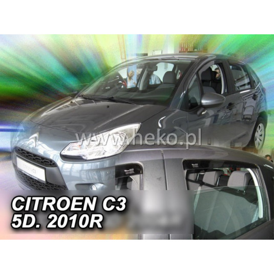 Deflektory CITROËN C3 5D (+zadné) (2010-2016)