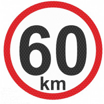 Samolepka reflexná malá - 60km