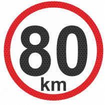 Samolepka reflexná malá - 80km