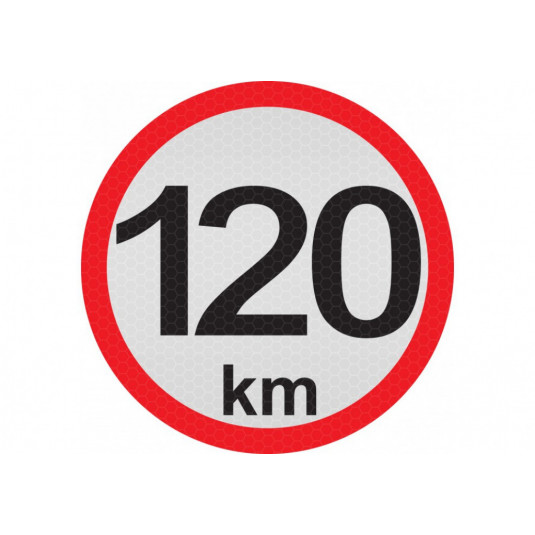 Samolepka reflexná malá - 120km