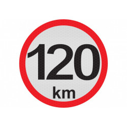 Samolepka reflexná malá - 120km