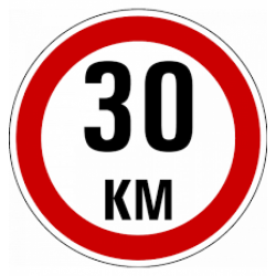 Samolepka reflexná veľká - 30km