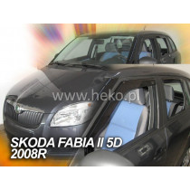 Deflektory ŠKODA Fabia II 5D (+zadné) Combi (2007-2014)