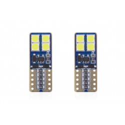 Žiarovky LED CANBUS 8SMD 2835 T10e (W5W) White 12V/24V (2ks)