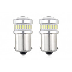 Žiarovky LED CANBUS 3014 24SMD + 3030 6SMD 1156 (R5W, R10W) P21 White 12V/24V (2ks)