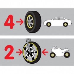 Farebný lem 17"-20" diskov, žltý