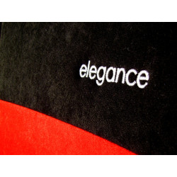 Autopoťahy Elegance červeno-čierne (velour-velour)
