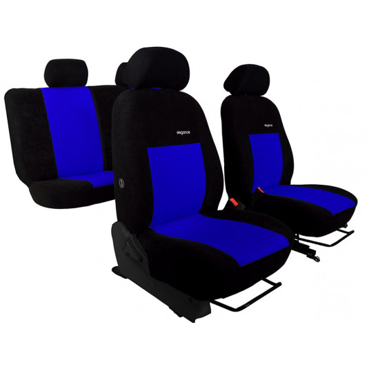 Autopoťahy Elegance modro-čierne (velour-velour)
