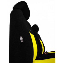 Autopoťahy Elegance žlto-čierne (velour-velour)