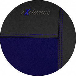 Autopoťahy Exclusive Alcantara modro-čierne (Alcantara-koža)
