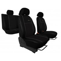 Autopoťahy Exclusive Alcantara čierno-čierne (Alcantara-koža)