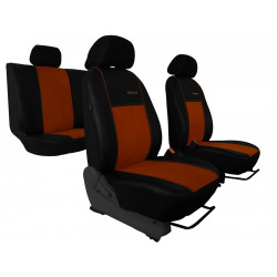 Autopoťahy Exclusive Alcantara hnedo-čierne (Alcantara-koža)