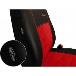 Autopoťahy Exclusive Alcantara červeno-čierne (Alcantara-koža)