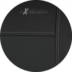 Autopoťahy Exclusive Leather čierno-čierne (koža)