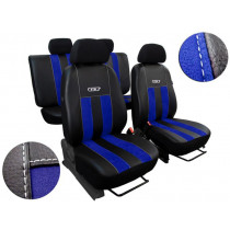 Autopoťahy GT modro-čierne (Alcantara-koža)