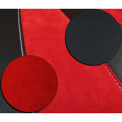 Autopoťahy GT červeno-čierne (Alcantara-koža)