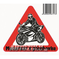 Samolepka Motorkár v plechovke