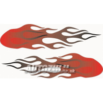 Samolepka "Plameň" červený