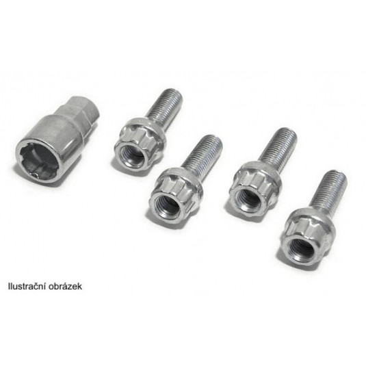 Poistné skrutky kolies A M12x1, 25x26mm kužeľové sedlo
