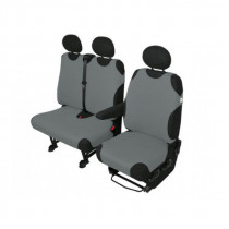 Bavlnené autotričko pre dodávky 1+2 sivé