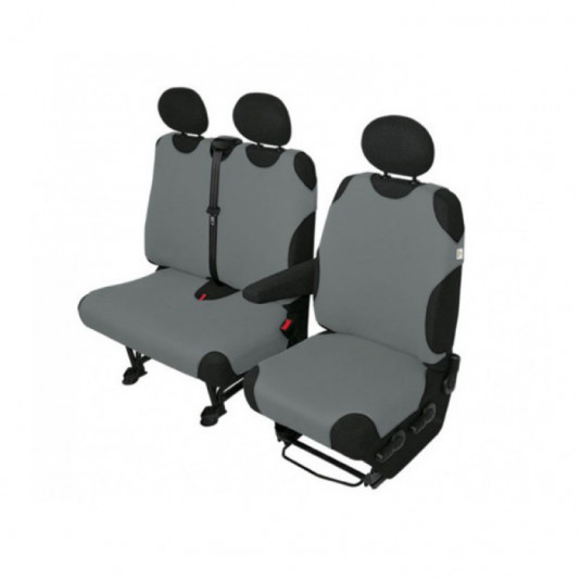 Bavlnené autotričko pre dodávky 1+2 sivé