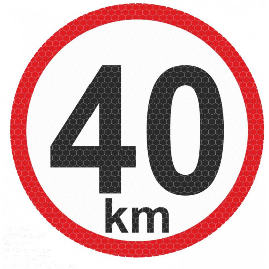 Samolepka reflexná veľká - 40km