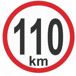 Samolepka reflexná veľká - 110km