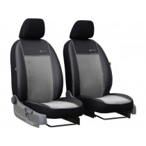 Autopoťahy Exclusive Alcantara 1+1 predné (Alcantara-koža) slabo sivo-čierne