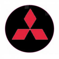 Samolepky živicové 3D Mitsubischi 4ks červené