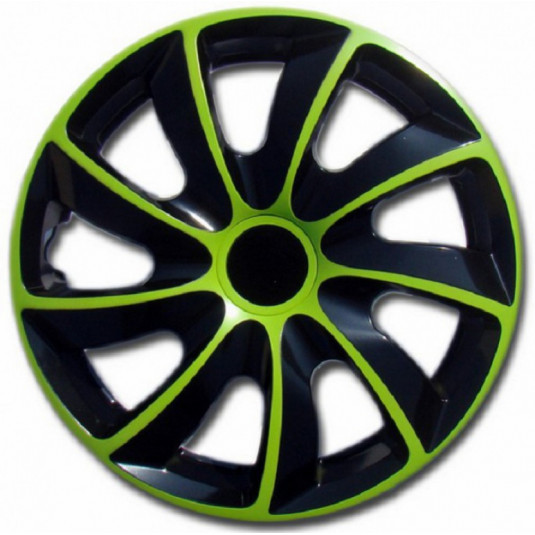 Puklice 14 palcové zeleno-čierne