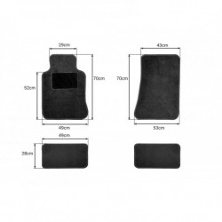 Textilné autokoberce, univarzálne TEX-3