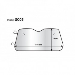 Clona na predné sklo strieborná - 145x70 cm