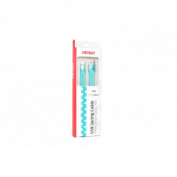 Pružinový kábel USB+USB-C 120cm FullLINK UC-14