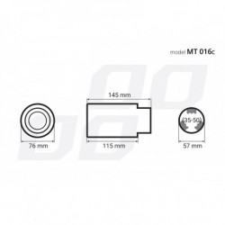 Koncovka výfuku (Ø výfuku do 50mm) MT 016C