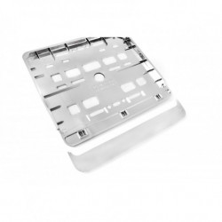 Podložka pod ŠPZ na motocykel, so závesom – metalíza