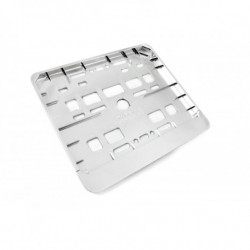 Podložka pod ŠPZ na motocykel, so závesom – metalíza