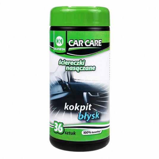 Vlhčené obrúsky na palubnú dosku lesklé 36 kusov