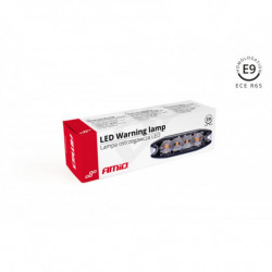 Výstražné osvetlenie oranžové 4x3W LED R65 R10 12/24V IP67