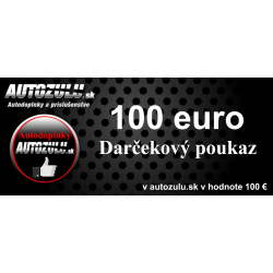 Elektronický darčekový poukaz AutoZulu.sk na nákup tovaru v hodnote 100 €