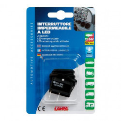 Spínač so zeleným indikátorom, vodotesný 10A 12/24V