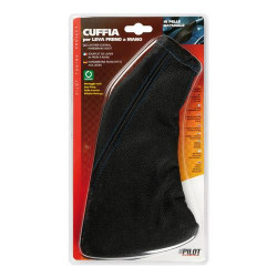 Poťah páky ručnej brzdy koža s modrým šitím