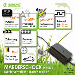 Plašič kún a hlodavcov s vysokonapäťovými platňami