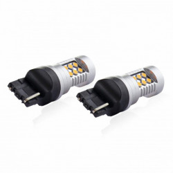 LED žiarovky CANBUS 3030 24SMD T20 7440 WY21W  Oranžová 12V/24V   2ks